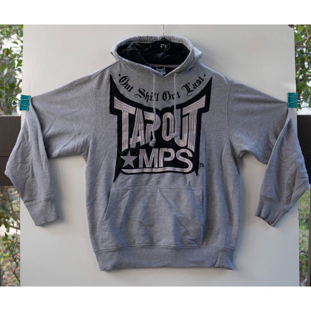 Tapout MPS Y2K Pullover Hoodie Sweatshirt‎ Mens Large MMA Grunge Skater Cyber